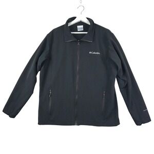 Columbia Omni-Shield Interchange Softshell Jacket Mens L Black Stretch 3-in-1